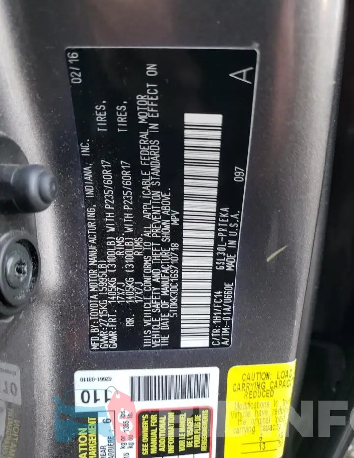 5TDKK3DC1GS710718 Photo# 13