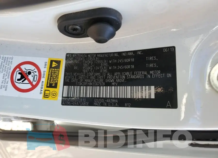 5TDKZRFH8KS567928 Photo# 14