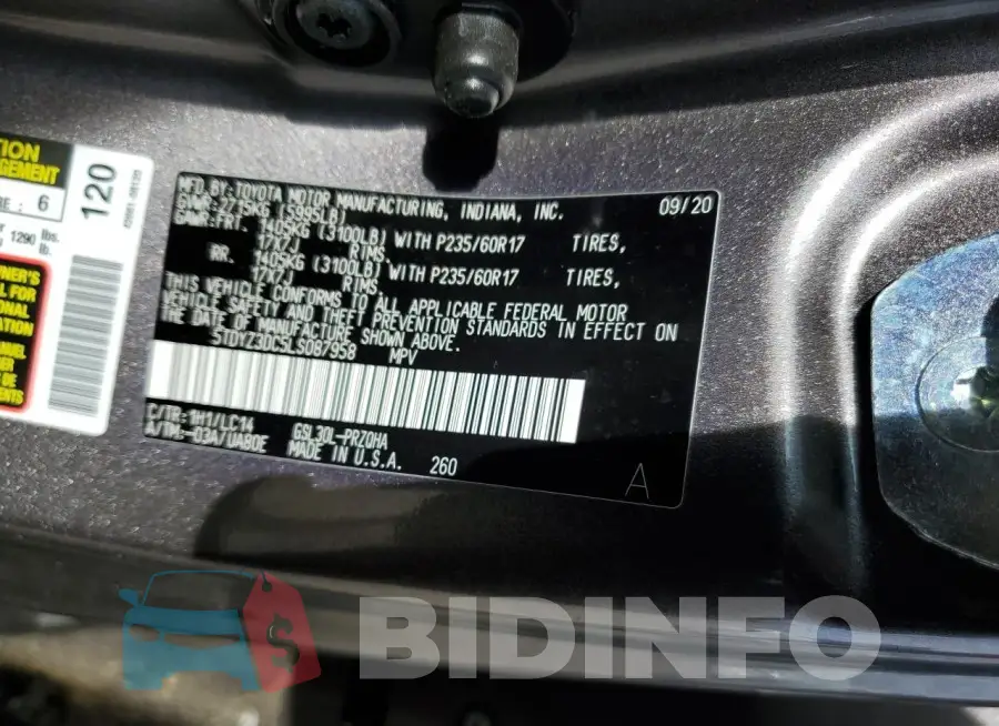 5TDYZ3DC5LS087958 Photo# 13