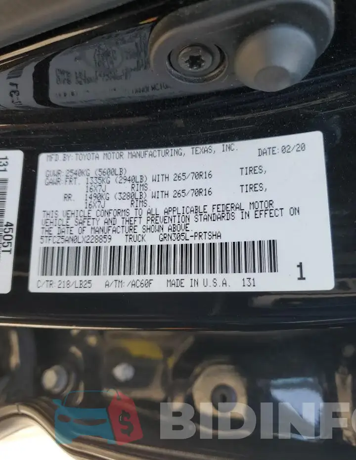 5TFCZ5AN0LX228859 Photo# 12