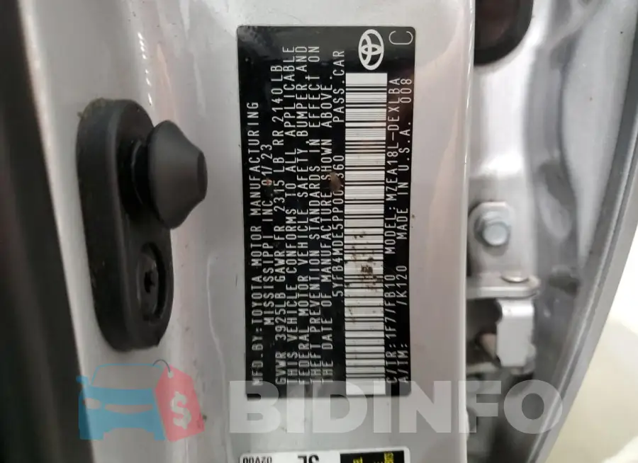 5YFB4MDE5PP007360 Photo# 12