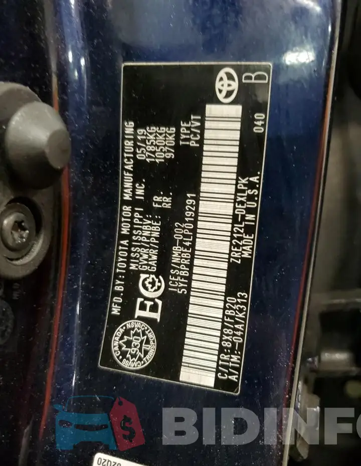5YFBPRBE4LP019291 Photo# 13