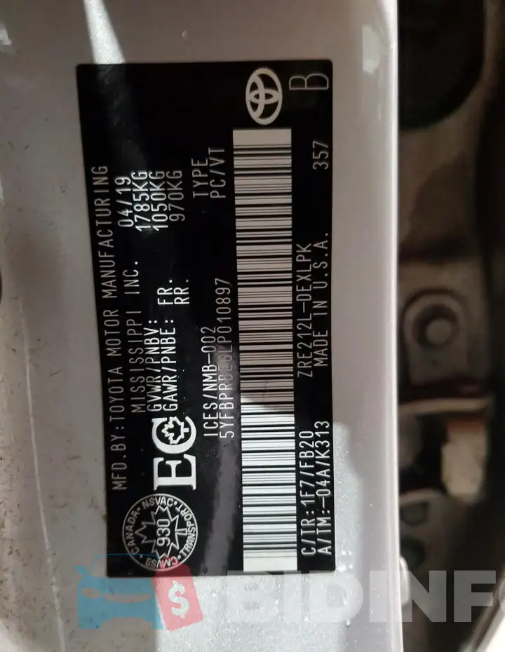 5YFBPRBE6LP010897 Photo# 12