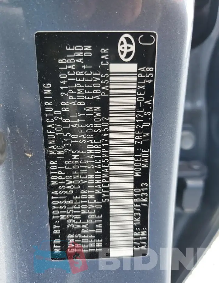 5YFEPMAE5MP174502 Photo# 12