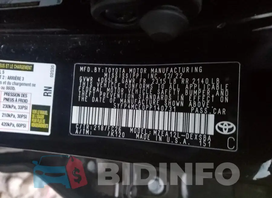 5YFP4MCE0PP140731 Photo# 12