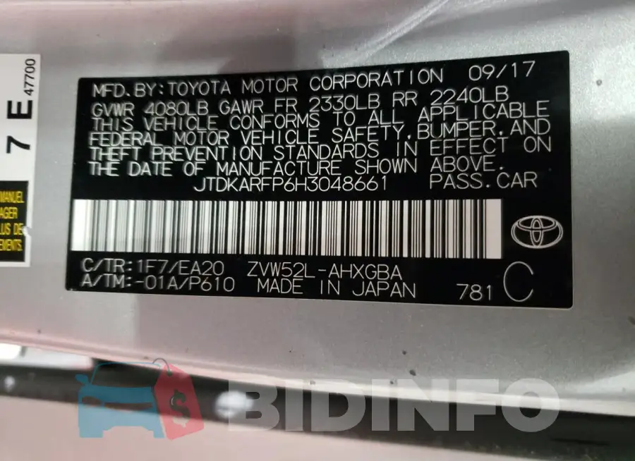 JTDKARFP6H3048661 Photo# 12