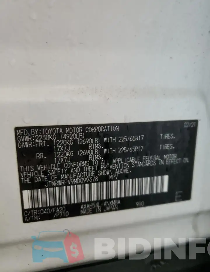 JTMRWRFV9MD099378 Photo# 14