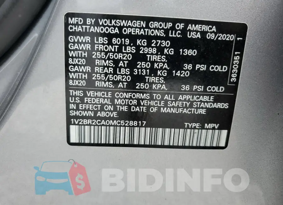 1V2BR2CA0MC528817 Photo# 14