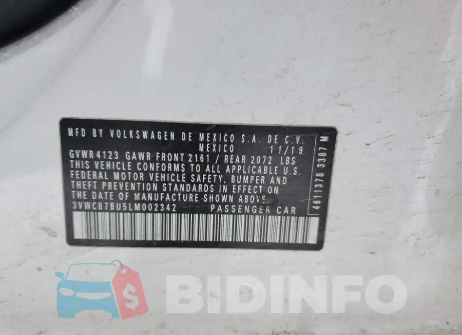 3VWCB7BU5LM002342 Photo# 12