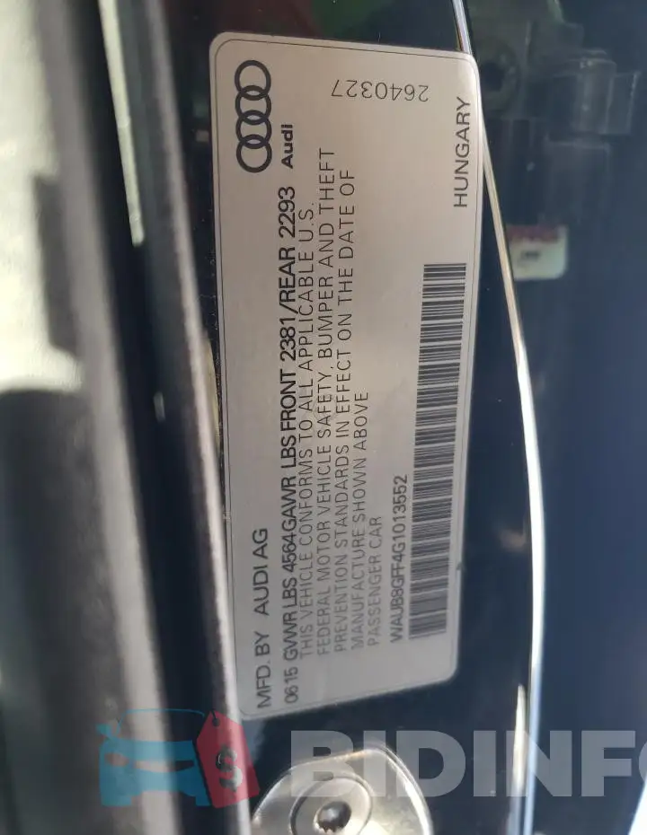 WAUB8GFF4G1013552 Photo# 12