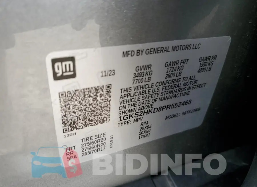 1GKS2HKD8PR552468 Photo# 13