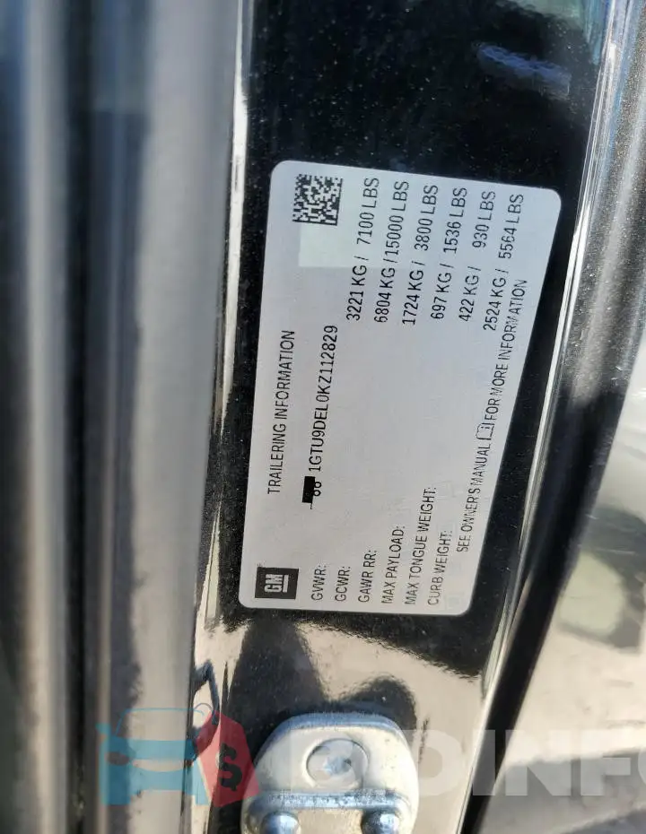 1GTU9DEL0KZ112829 Photo# 13