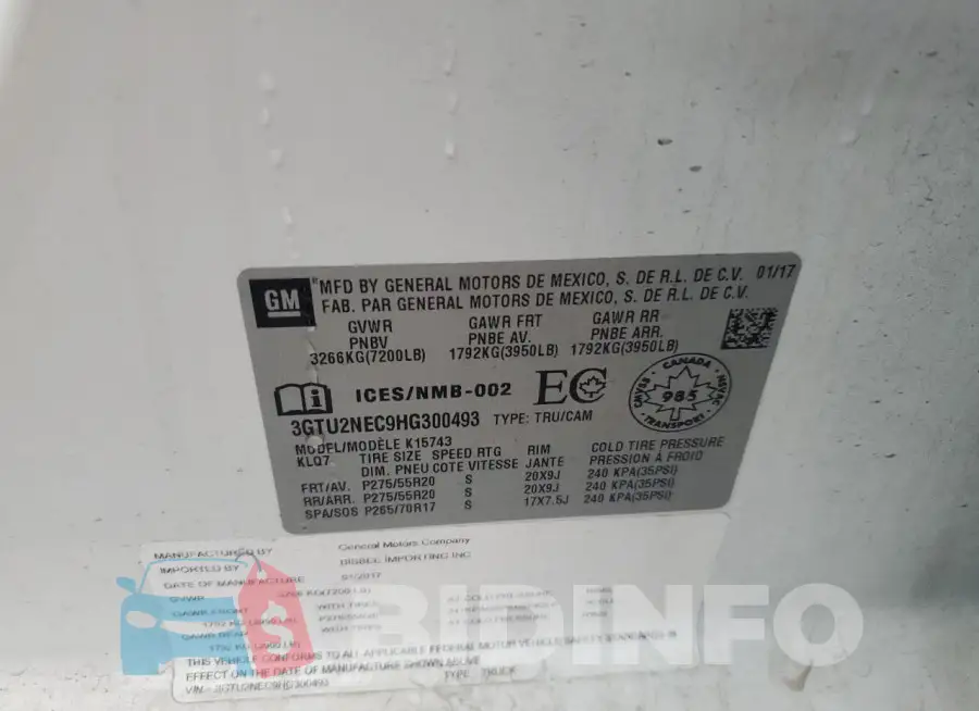 3GTU2NEC9HG300493 Photo# 12