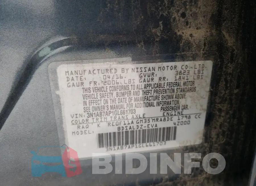 3N1AB7AP1GL661703 Photo# 12
