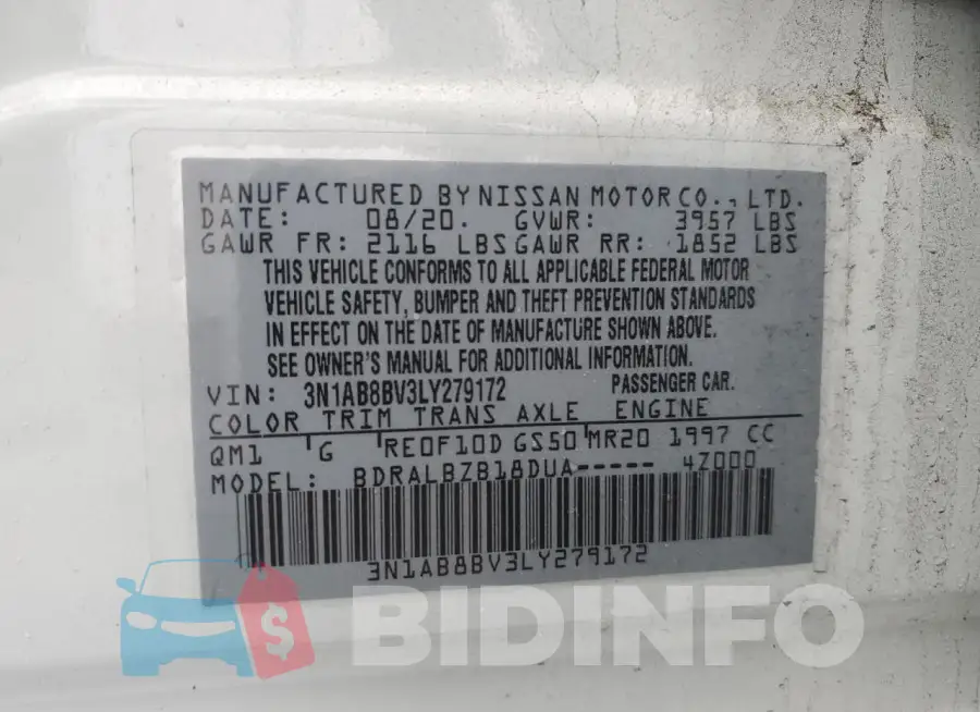 3N1AB8BV3LY279172 Photo# 12
