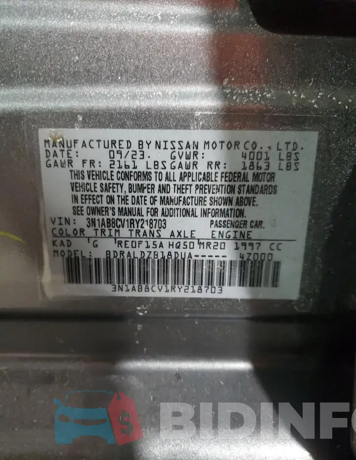 3N1AB8CV1RY218703 Photo# 12