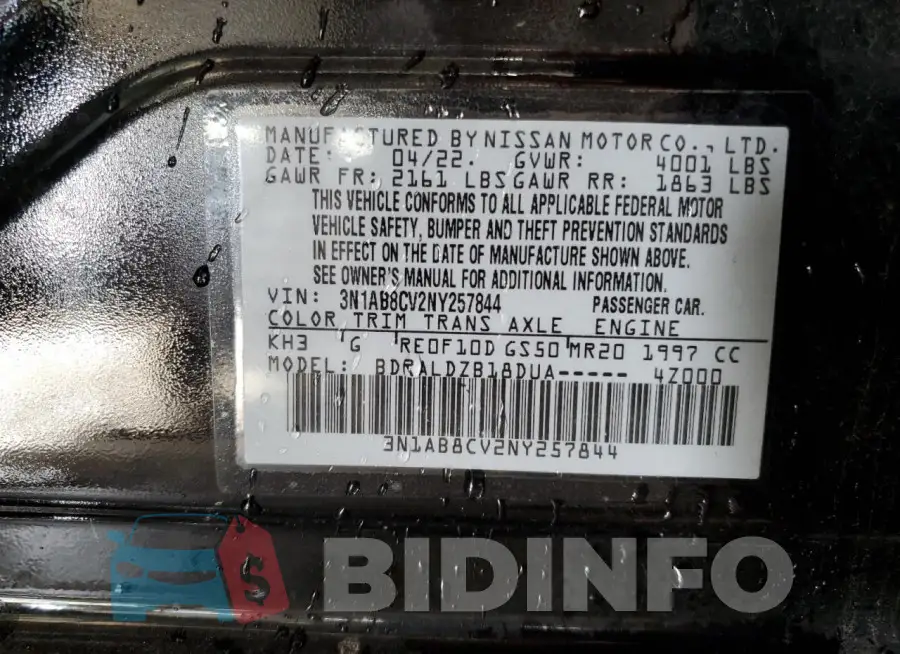 3N1AB8CV2NY257844 Photo# 12