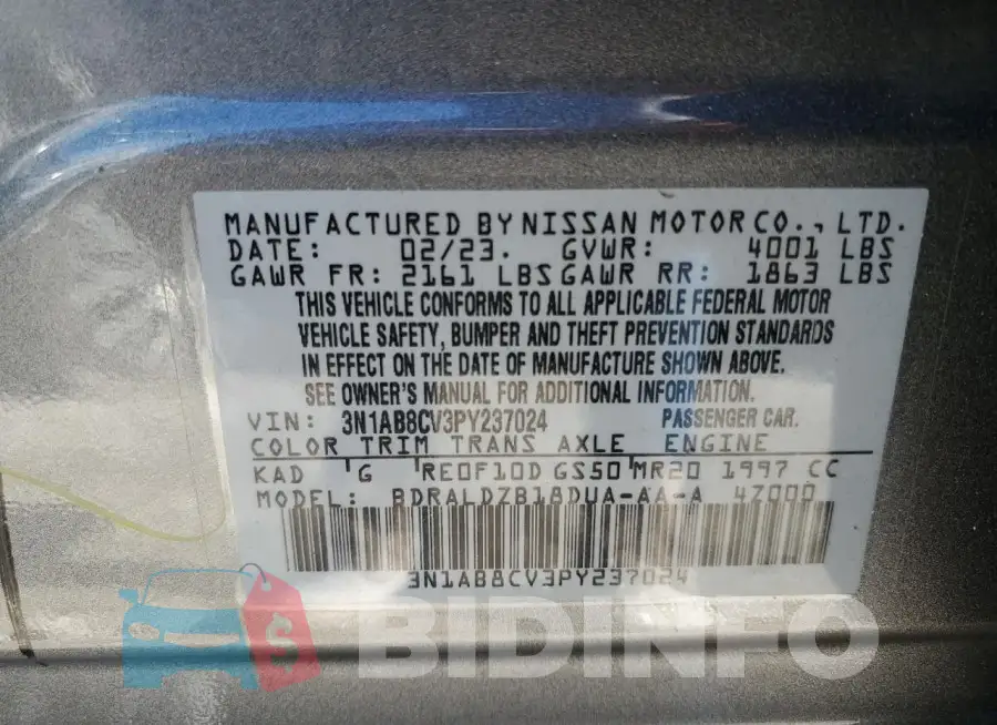 3N1AB8CV3PY237024 Photo# 13