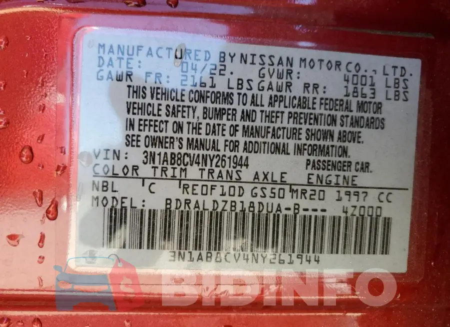 3N1AB8CV4NY261944 Photo# 13