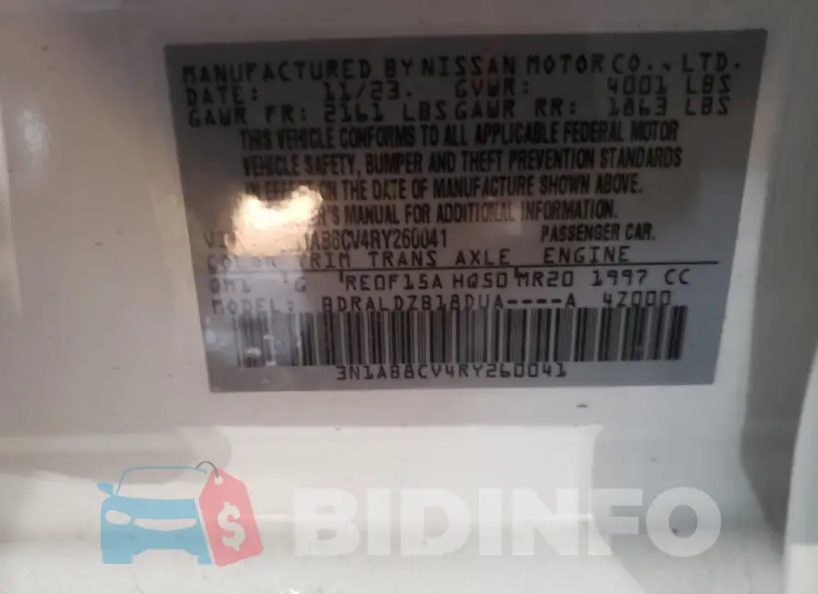 3N1AB8CV4RY260041 Photo# 12