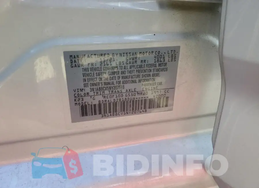 3N1AB8CV5NY207648 Photo# 12