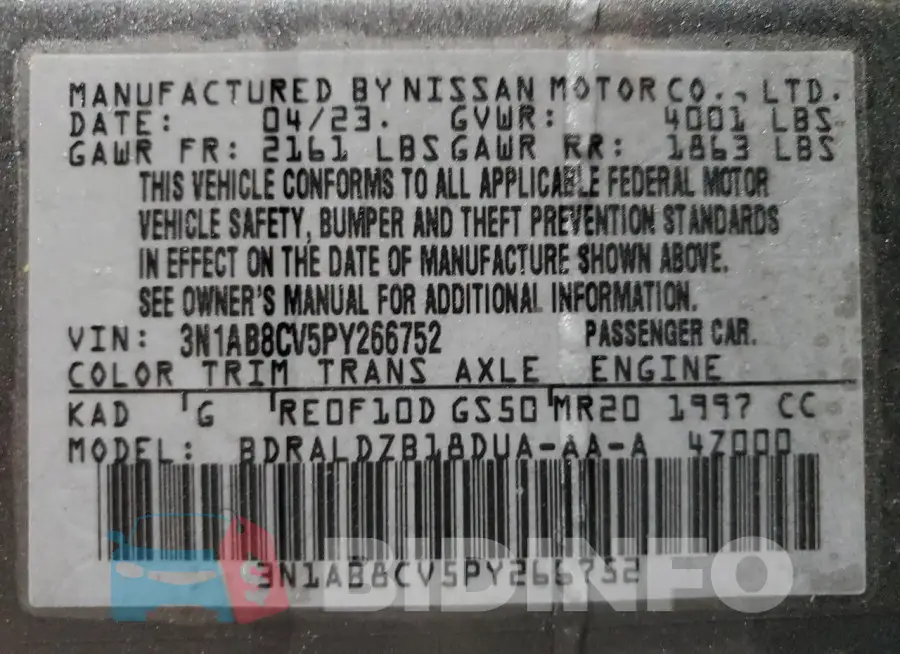 3N1AB8CV5PY266752 Photo# 13