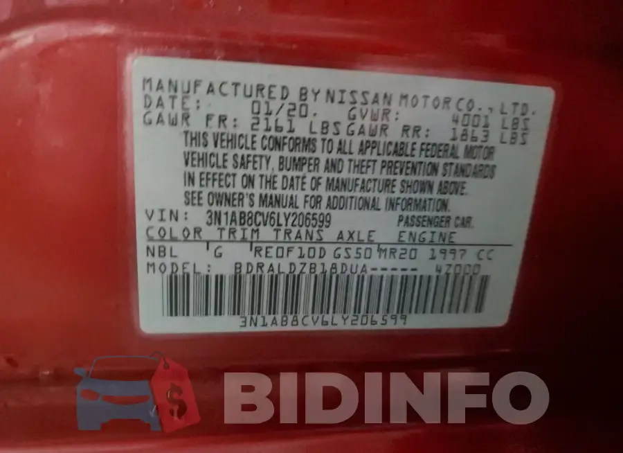 3N1AB8CV6LY206599 Photo# 12