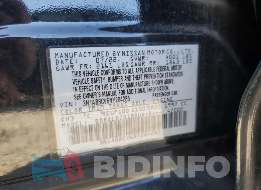 3N1AB8CV6NY284285 Photo# 12
