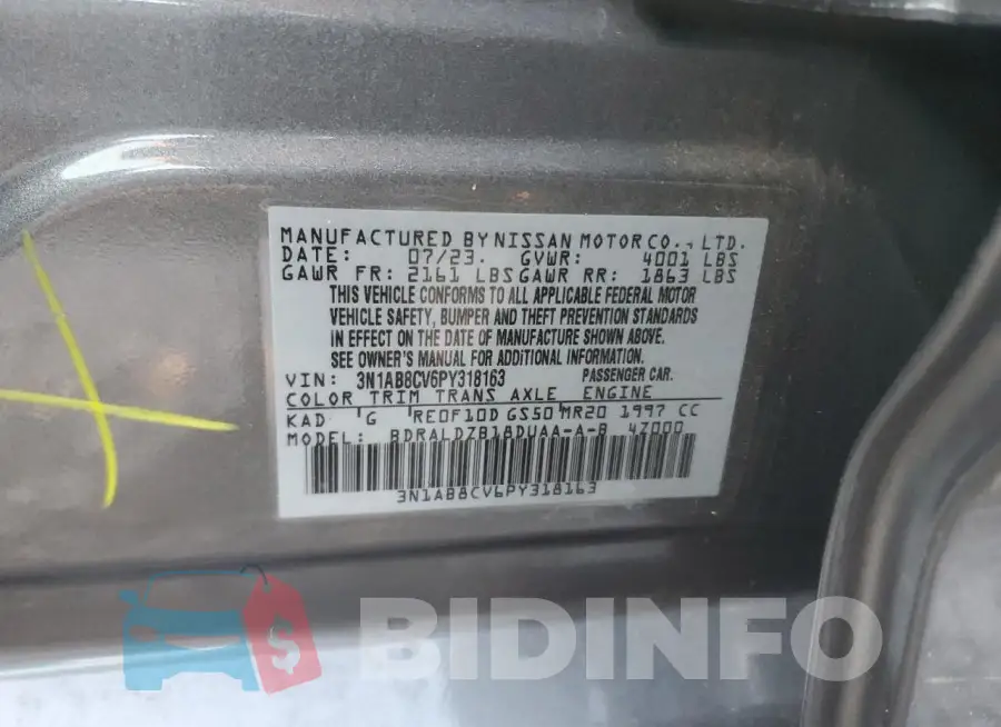 3N1AB8CV6PY318163 Photo# 12