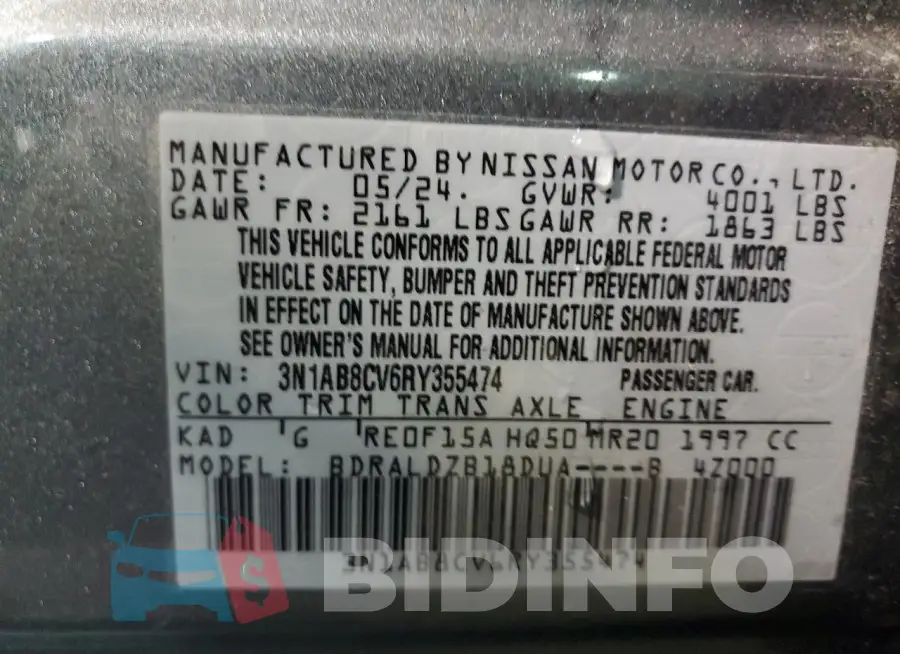 3N1AB8CV6RY355474 Photo# 12