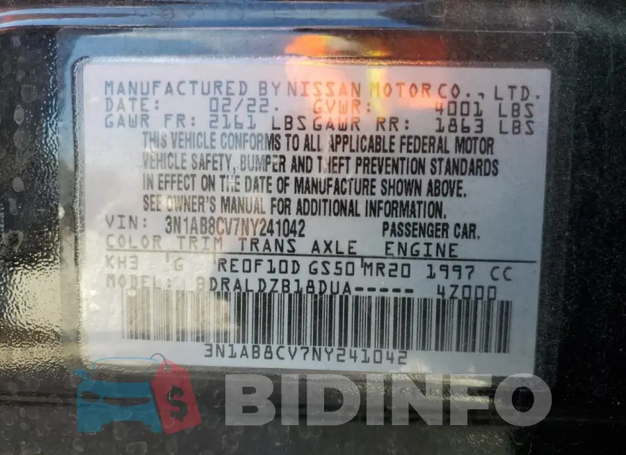 3N1AB8CV7NY241042 Photo# 13