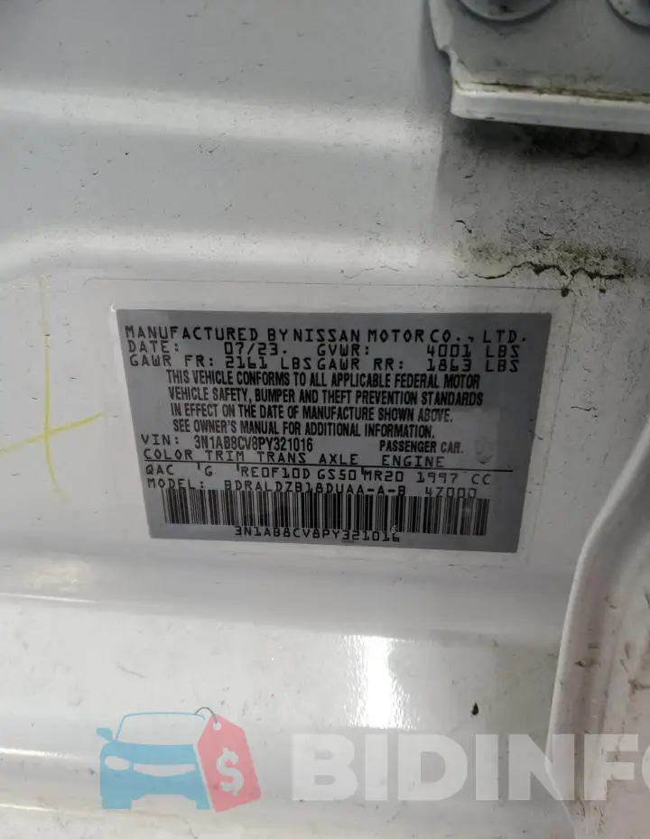 3N1AB8CV8PY321016 Photo# 12