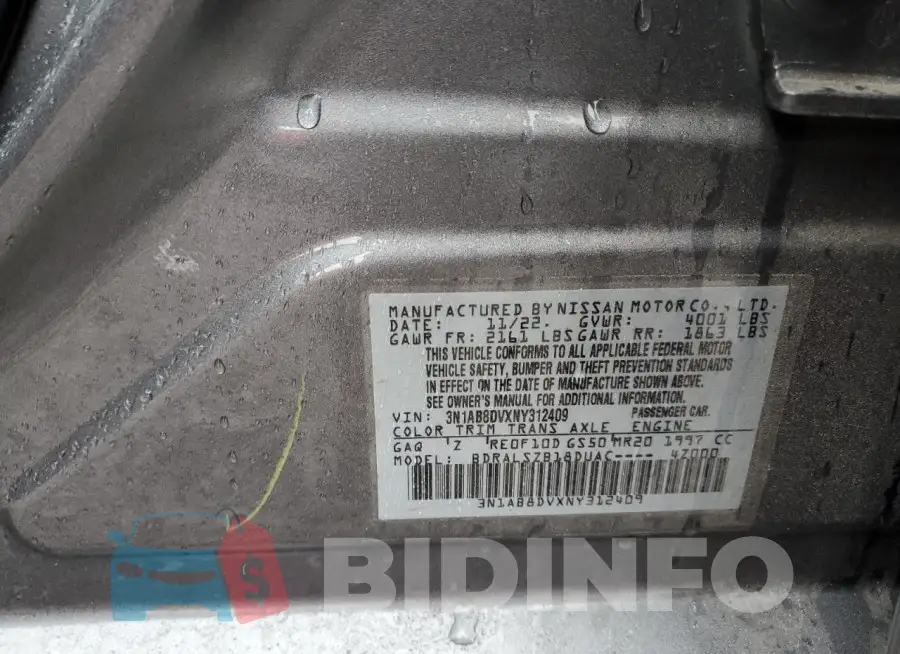 3N1AB8DVXNY312409 Photo# 12