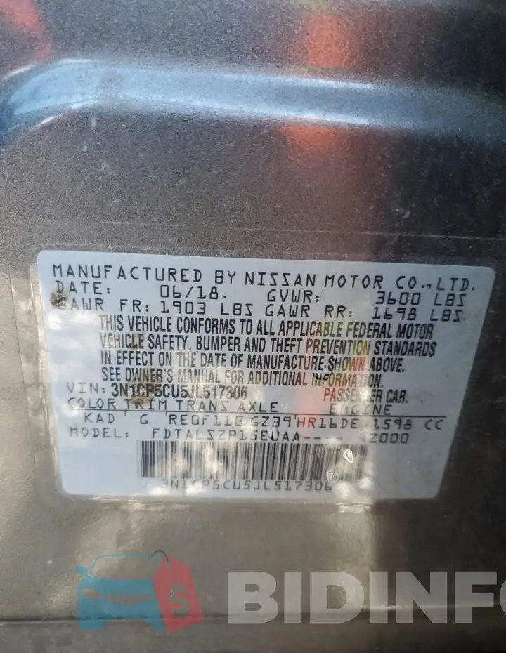 3N1CP5CU5JL517306 Photo# 12