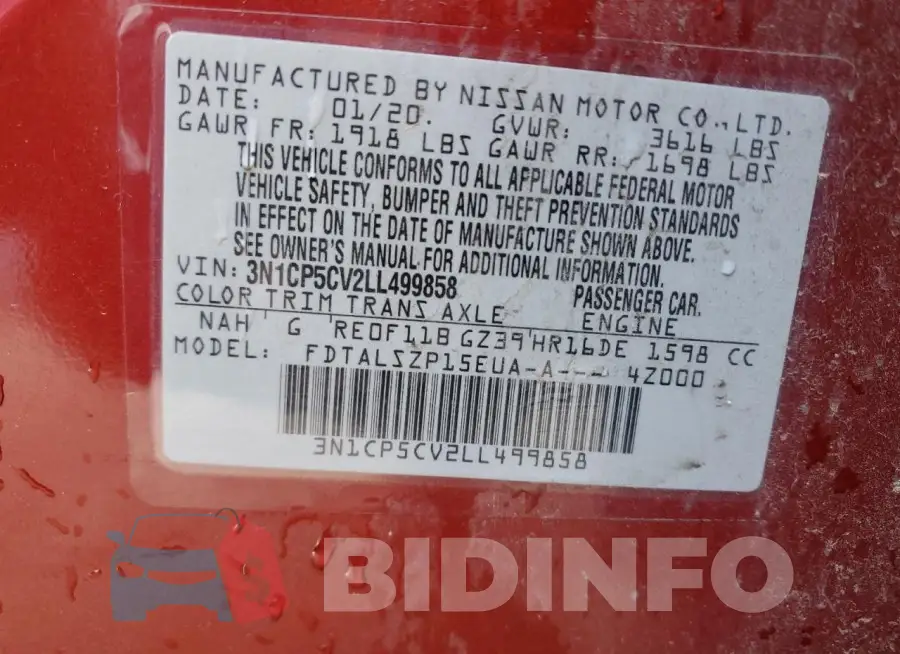 3N1CP5CV2LL499858 Photo# 13