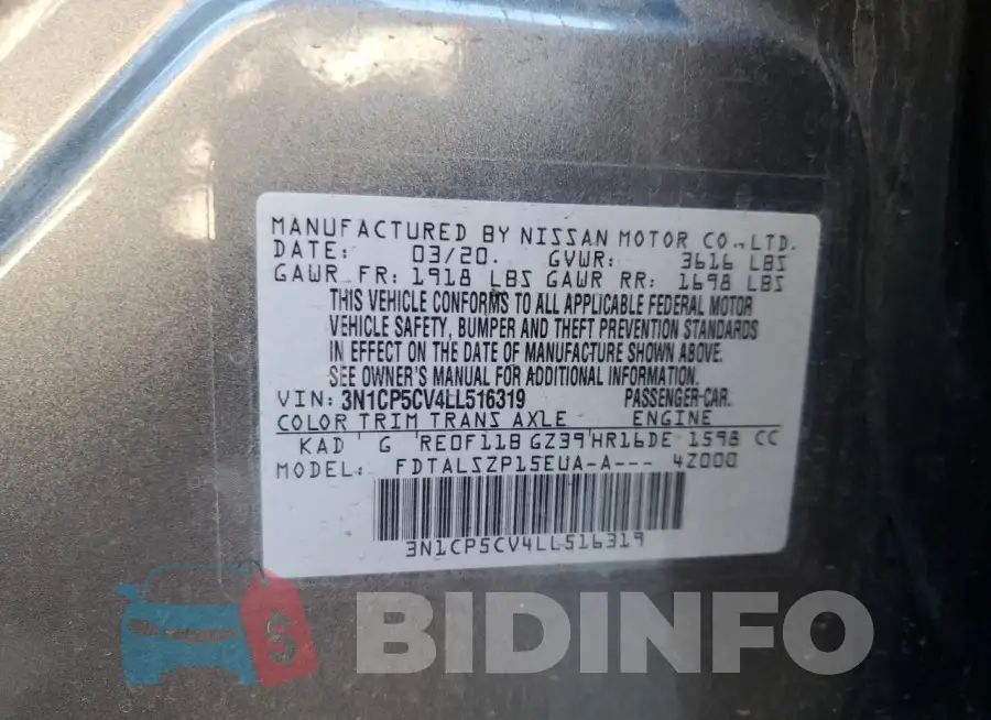 3N1CP5CV4LL516319 Photo# 14