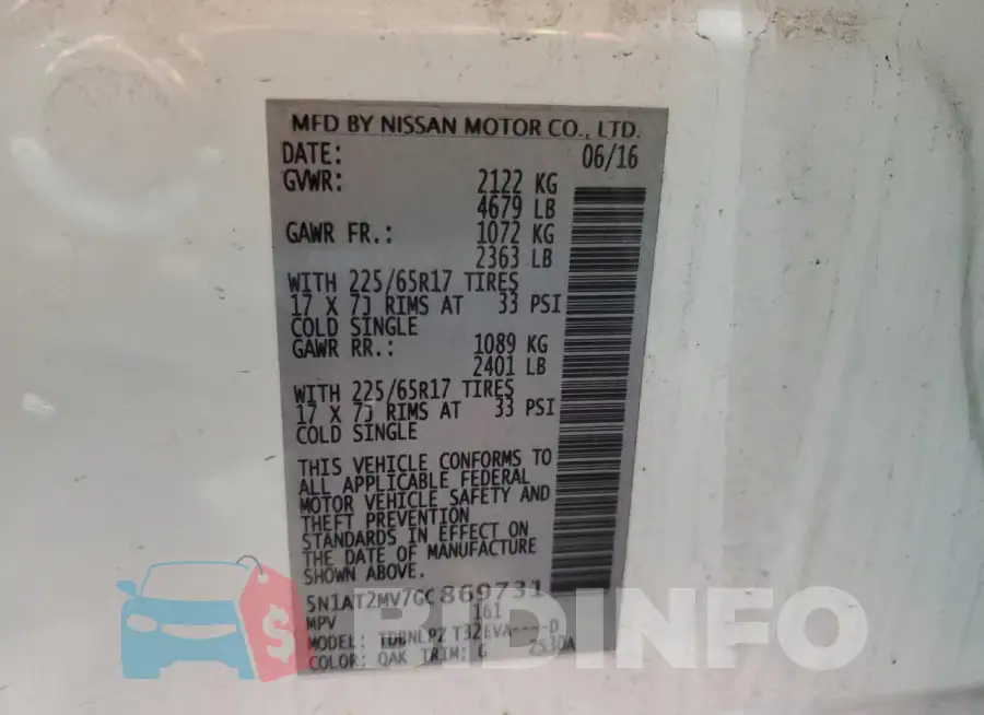 5N1AT2MV7GC869731 Photo# 13