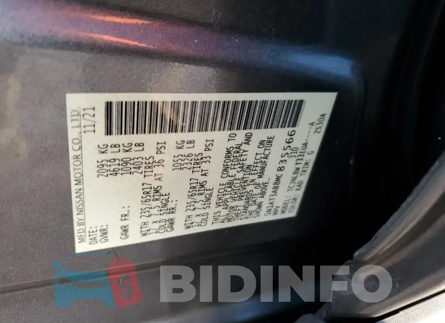 5N1AT3AB8MC835566 Photo# 14