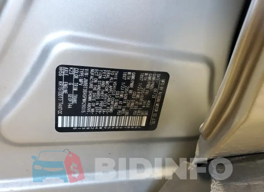 JN8BT3BA5PW429315 Photo# 13