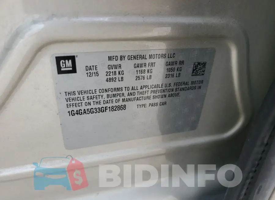 1G4GA5G33GF182868 Photo# 12