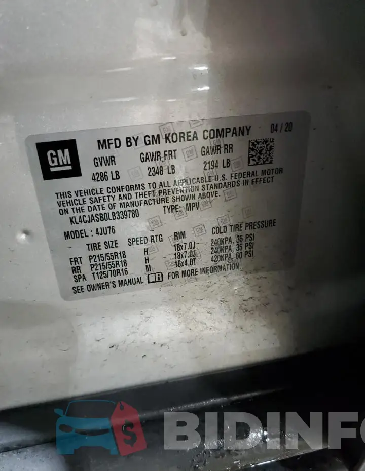 KL4CJASB0LB339780 Photo# 13