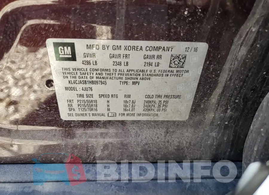 KL4CJASB1HB097945 Photo# 13