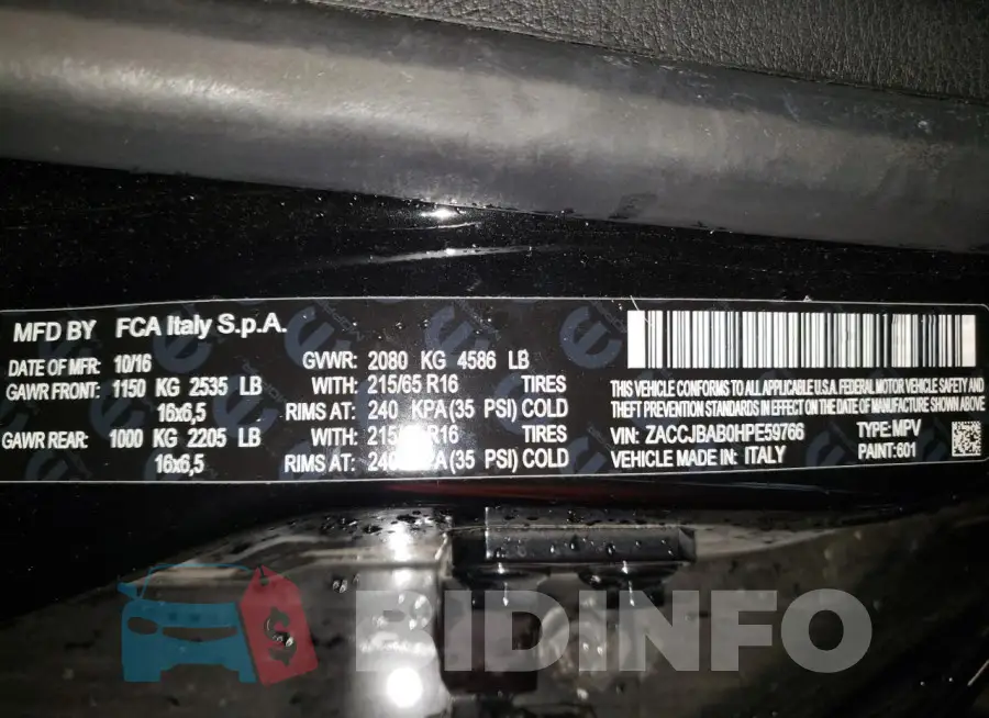 ZACCJBAB0HPE59766 Photo# 13
