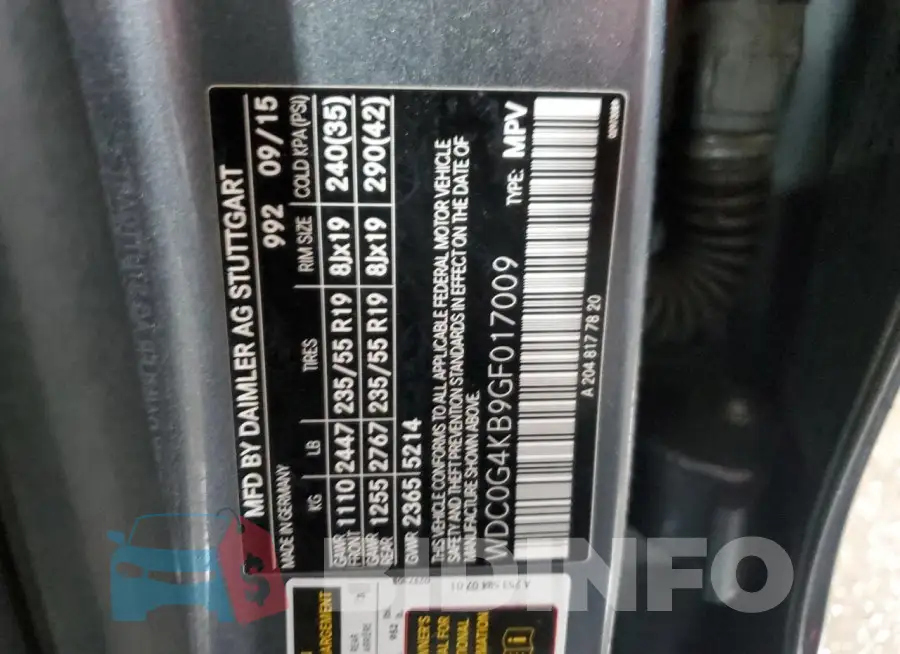 WDC0G4KB9GF017009 Photo# 13
