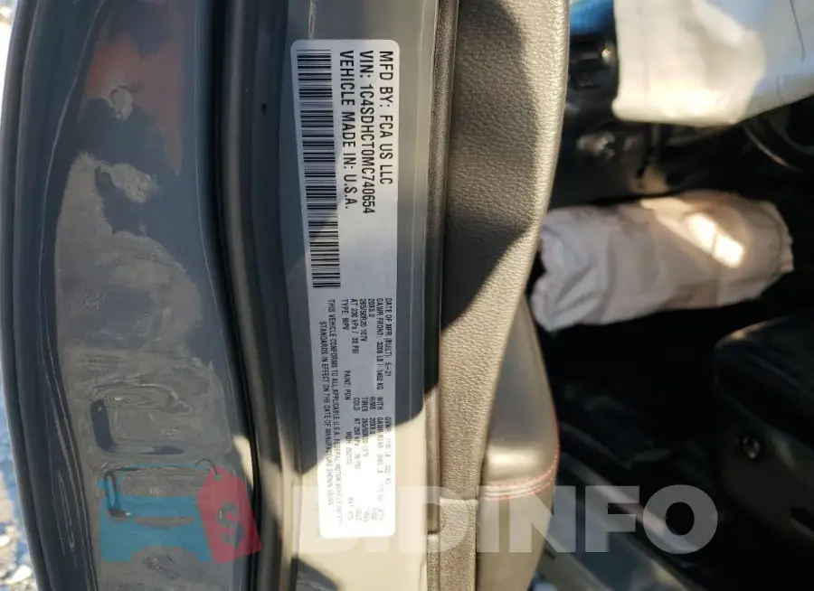1C4SDHCT0MC740654 Photo# 13
