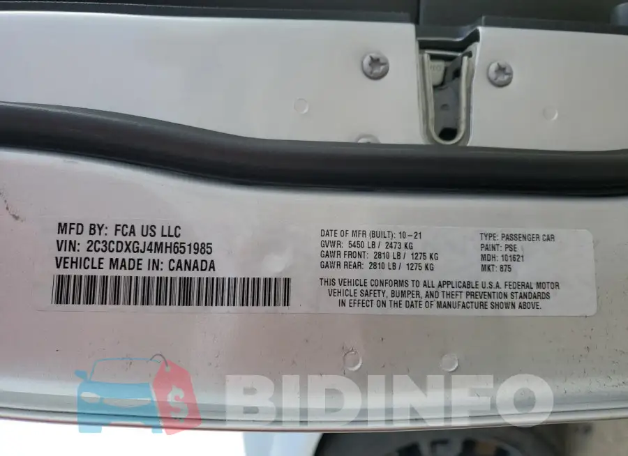 2C3CDXGJ4MH651985 Photo# 12