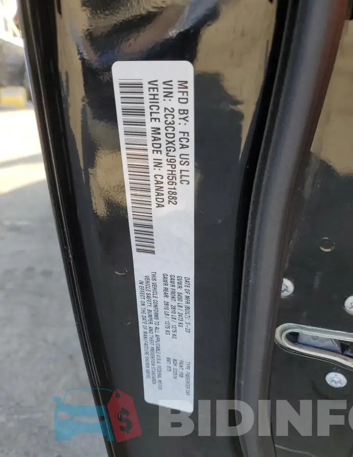 2C3CDXGJ9PH561882 Photo# 12