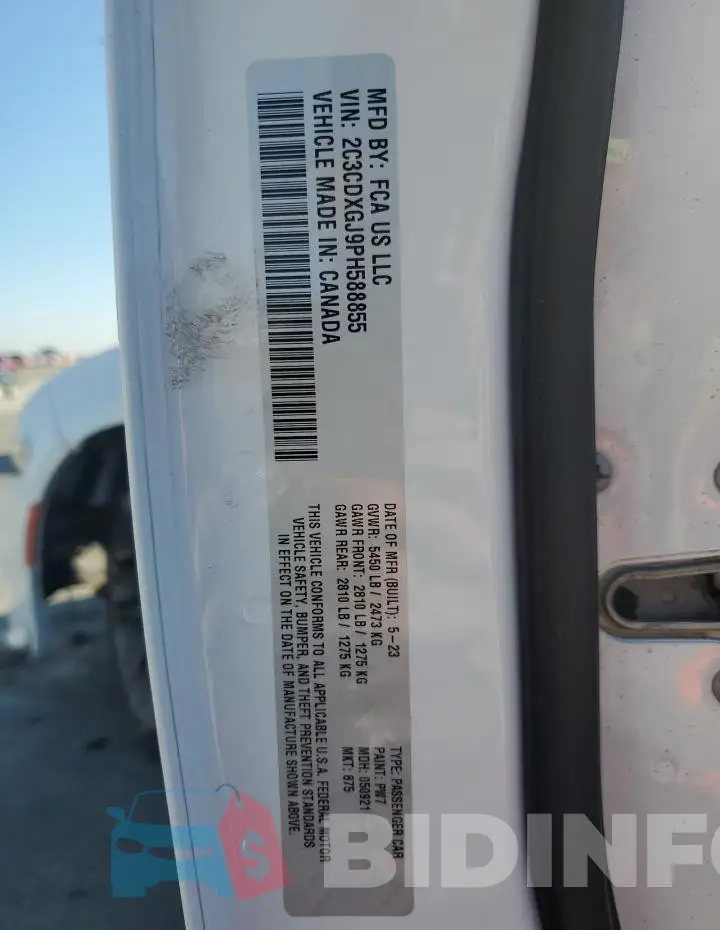 2C3CDXGJ9PH588855 Photo# 13