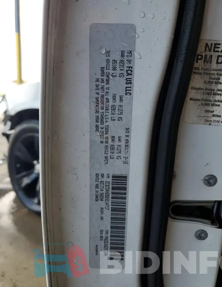 2C3CDXHG9GH214717 Photo# 12