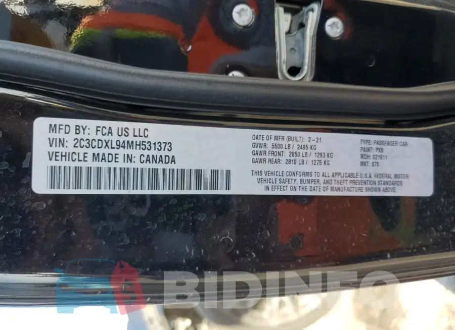 2C3CDXL94MH531373 Photo# 12